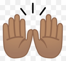 Raising Hands Emoji With Medium Skin Tone Meaning And - Brown Png