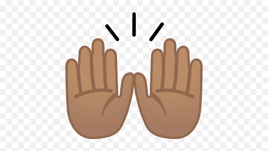 Raising Hands Emoji With Medium Skin Tone Meaning And - Brown Raising Hands Emoji Png,Hand Emoji Png