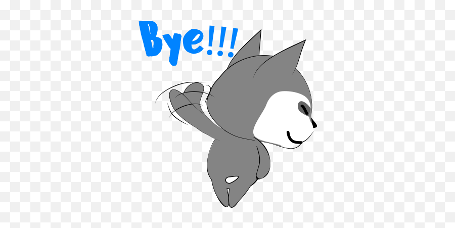Husky Dog Emoji Sticker - Cartoon,Bye Dog Emoji