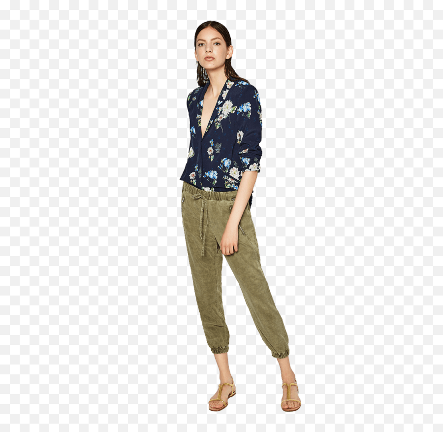 Zara Jogging Trousers - Zara Khaki Trousers Emoji,Women Emoji Joggers