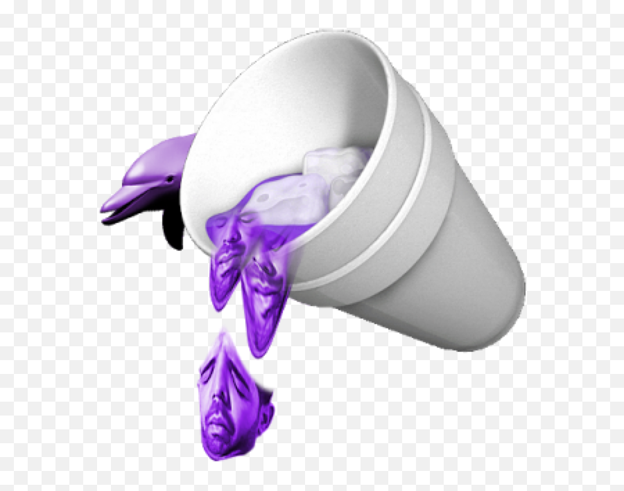 Purple Purpledrank Lean Drake Grunge - Vaporwave Stickers Transparent Background Emoji,Lean Cup Emoji