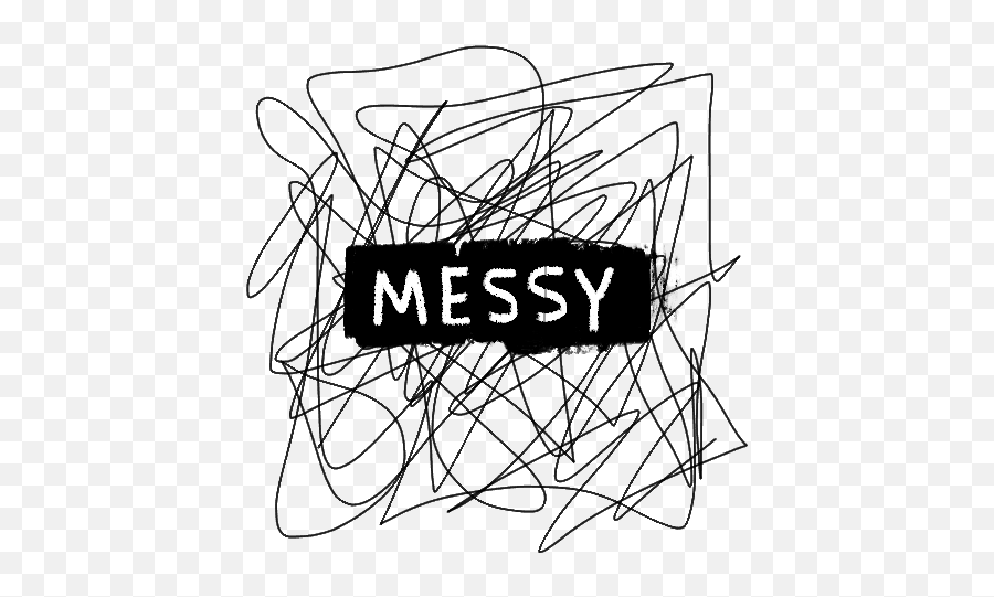 Messy Chaos Thoughts Feeling Depression - Line Art Emoji,Chaos Emoji