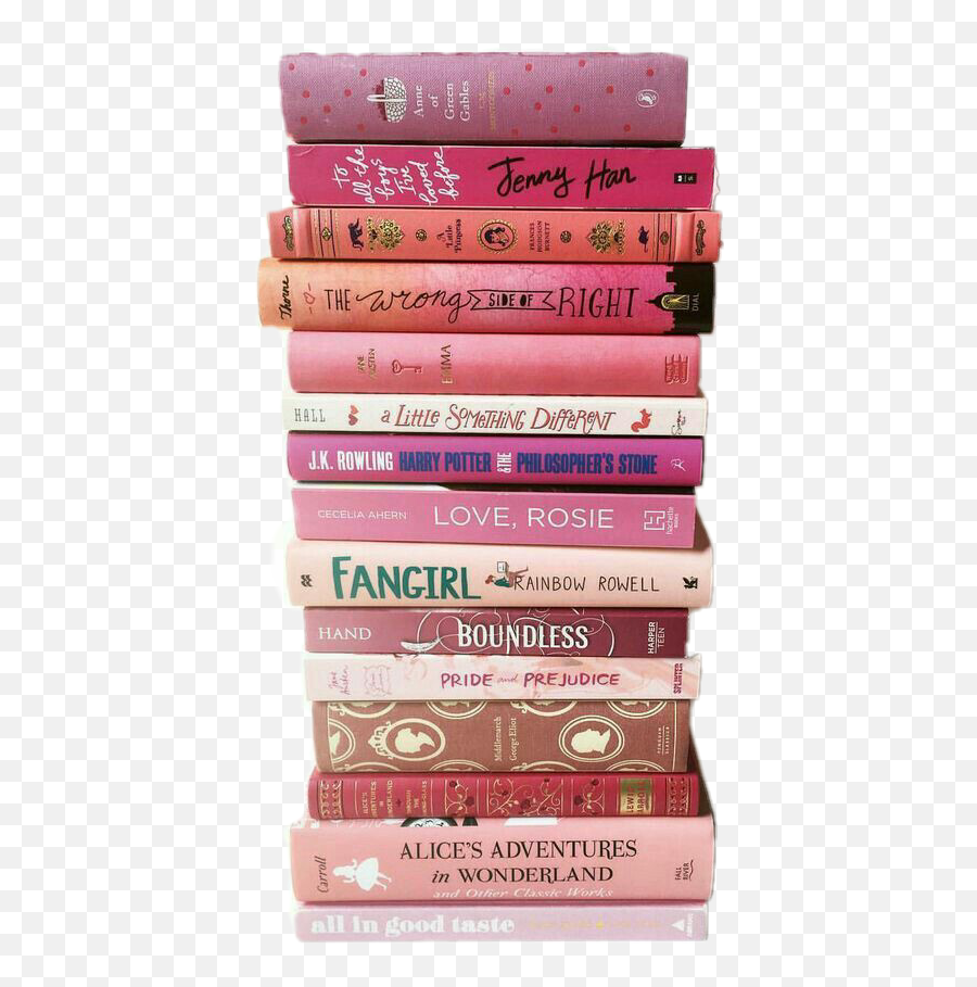 Books Beautiful Fairytail Pink Girly - Pink Stack Of Books Emoji,Emoji Castle And Book
