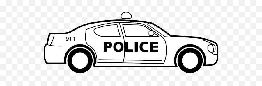 Police Car - Police Car Line Art Emoji,Police Lights Emoji