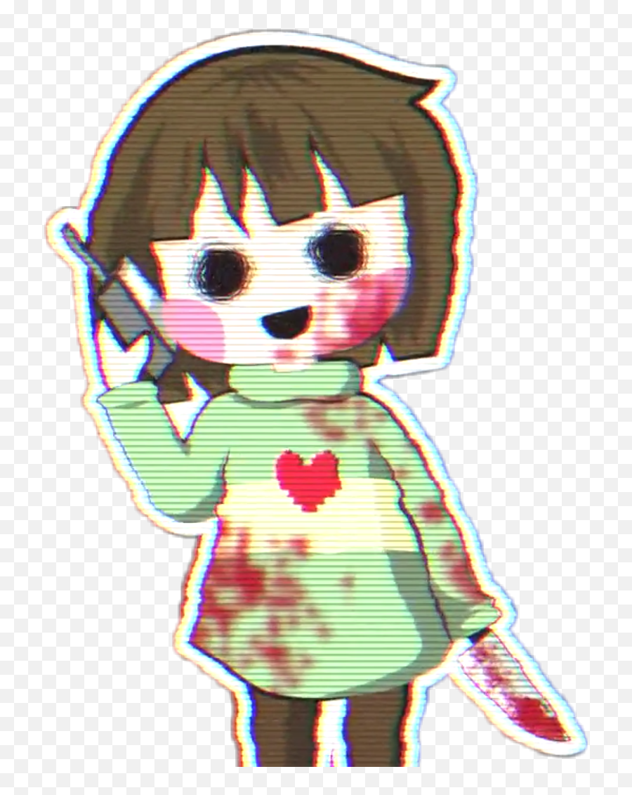 Undertale Chara Genocide Fight Knife - Genocide Knife Emoji,Phone Blood Emoji