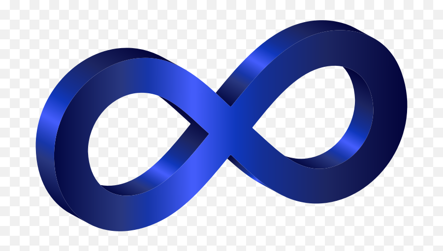 Png 3d Infinity Symbol Variation 2 - Blue Infinity Symbol Png Emoji,Infinite Emoji