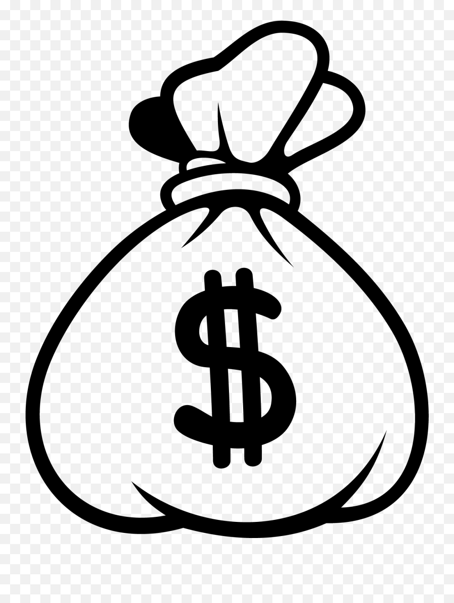 Download Huge Prizes - Money Clipart Black And White Emoji,Money Bag Emoji