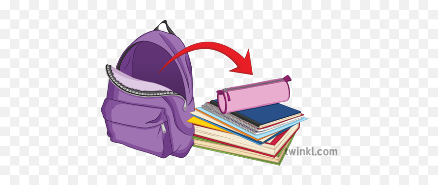 Unpack Your Bag German School Books Backpack Secondary - Open Bag Png Emoji,Emoji Bookbag