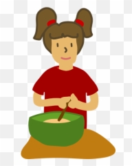 Girl With Mixing Bowl - Person Clipart Emoji