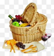 Picnic Basket Food Dessert Multicolored - Picnic Basket Transparent Background Emoji,Picnic Emoji