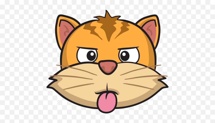 Cat Head Sticker Png Picture 504635 Cat Head Sticker Png - Cartoon Cat Sticking Tongue Out Emoji,Neko Emoji