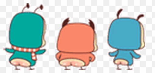Lovely Qq Worm Emoji Sticker Gif - Cartoon,Tuna Emoji