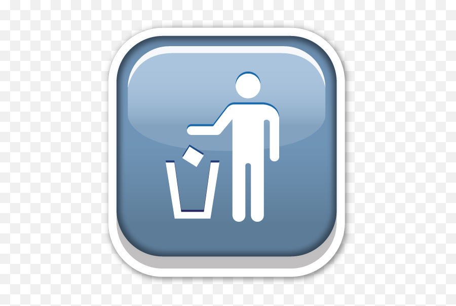 Put Litter In Its Place Symbol - Trash Emojis,Megaphone Emoji