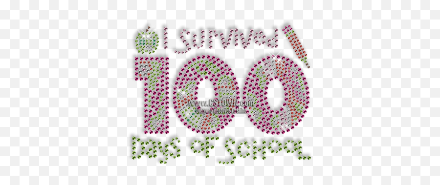 Best Custom Sparkling I Survived 100 Days Of School - Circle Emoji,100 Emoji Clothes