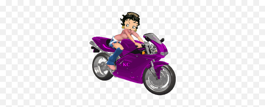 Betty Boop Purple Motorcycle - Betty Boop Emoji,Motorcycle Emoticons