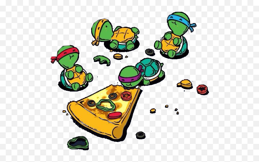 Ninja Turtle Pizza - Ninja Turtle Pizza Png Emoji,Ninja Turtle Emoji