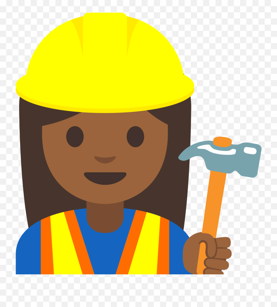 Emoji U1f477 1f3fe 200d 2640 - Construction Worker Emoji Svg,Emoji Hard On
