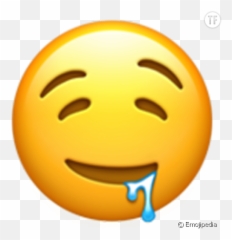 Lu0027emoji Bave Au Coin Des Lèvres - Terrafemina Transparent Drooling Face Emoji,Coin Emoji