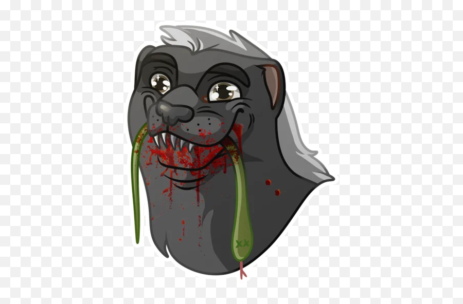 Telegram Sticker 3 From Collection - Demon Emoji,Honey Badger Emoji