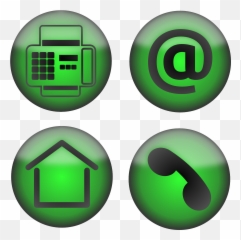 Icons Office Contact Email Fax - Green For Business Card Emoji