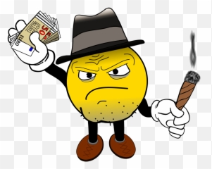 Smiley Smilie Comic Caricature Cartoon - Mafia Emoji