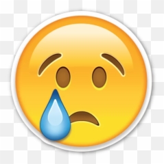 Emoji Emoticon Clip Art Smiley Crying - Sad Face Clipart