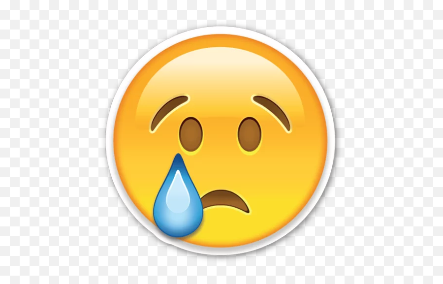 Emoji Emoticon Clip Art Smiley Crying - Sad Face Clipart,Thinking Emoji