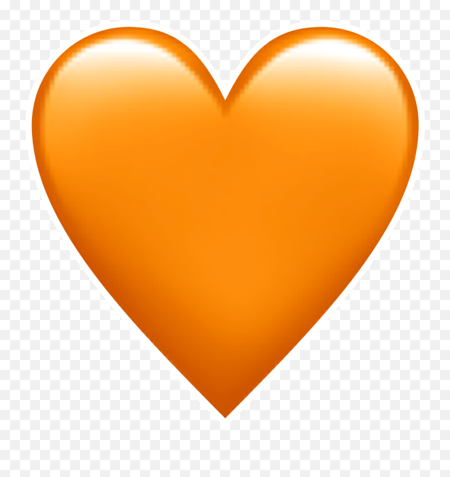 Download Heart Domain Iphone Sticker Emoji Download Free - Orange Heart Emoji Png,Emoji Heart