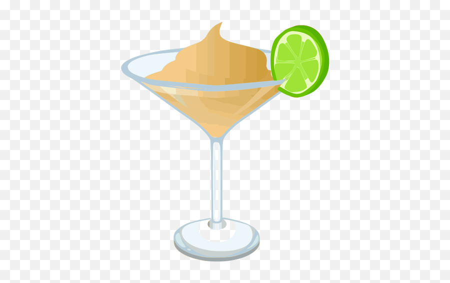Martini With Lime Slice Vector Graphics - Martini Emoji,Bubble Tea Emoji