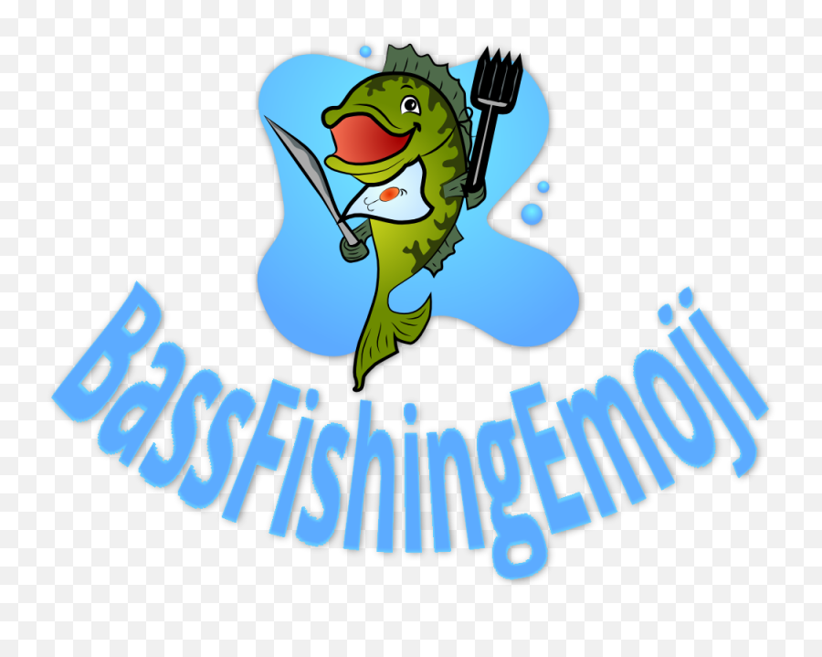 Download Hd Bass Fishing Emoji - Cartoon,Fishing Emoji