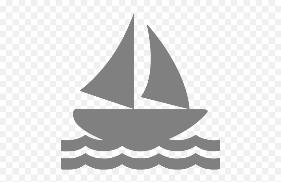 Gray Sail Boat Icon - Boat Icon Png Transparent Emoji,Boat Emoticon