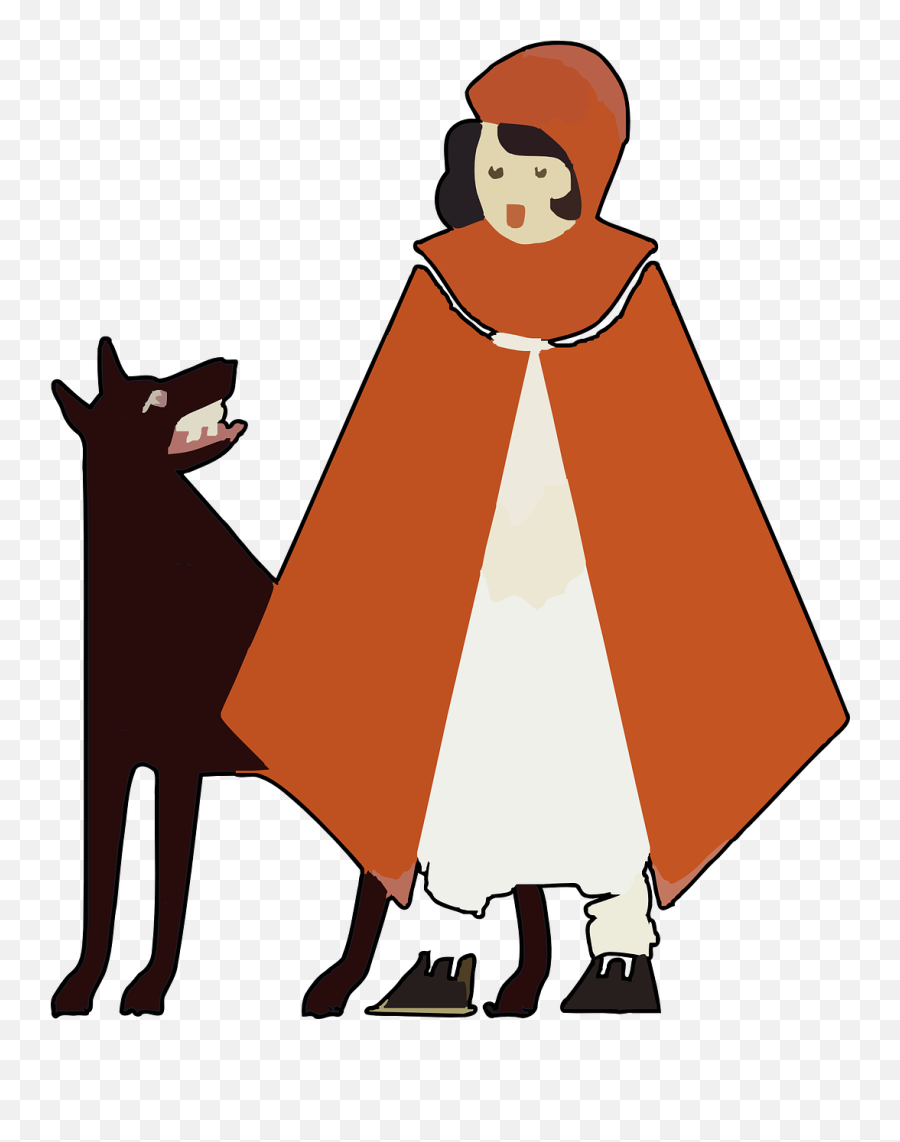 Little Red Riding Hood Wolf - Little Red Riding Hood And Wolf Png Emoji,Iphone Emoji Faces Png
