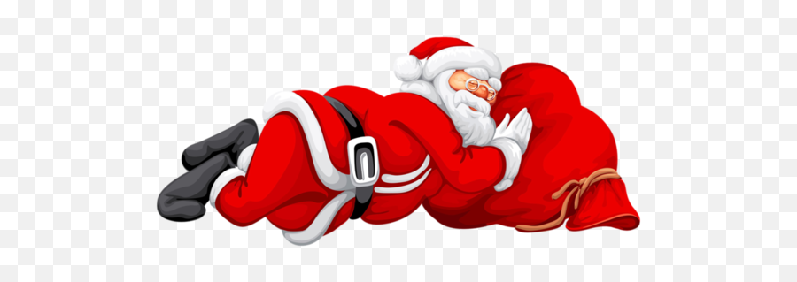 Vector Santa Sleeping Picture - Santa Happy Christmas Png Emoji,Dancing Santa Emoticon