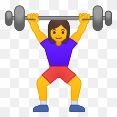 Woman Lifting Weights Emoji - Lifter