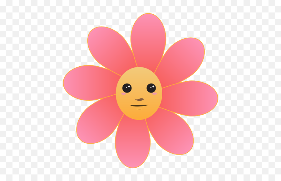 Illustration Of Smiling Flower - Flower With A Face Clipart Emoji,Flower Emoticon