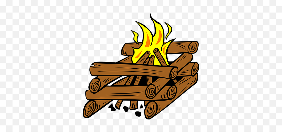 60 Free Campfire U0026 Fire Vectors - Pixabay Log Cabin Fire Emoji,Flame Emoticon