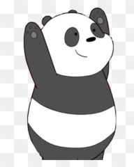 bear panda pandalove white black followme freetoedit - We Bare Bears Panda Emoji