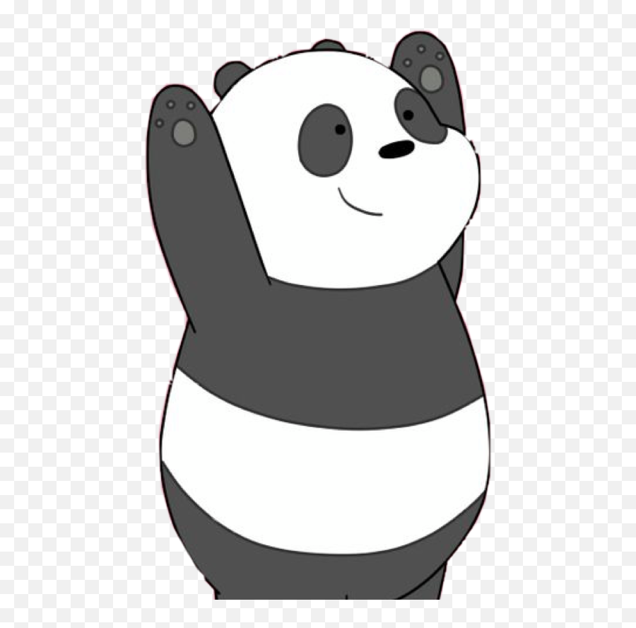 Bear Panda Pandalove White Black Followme Freetoedit - We Bare Bears Panda Emoji,Bear Black And White Emoji