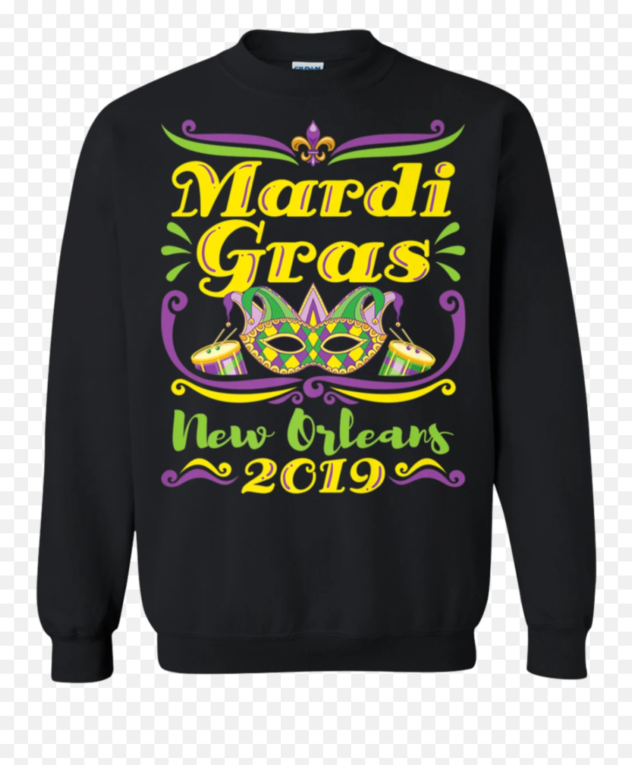 New Orleans Mardi Gras Shirt 2019 Mask Drums Sweatshirt - Sweater Emoji,New Orleans Emojis