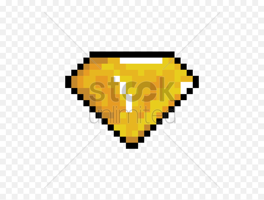 Pixel Art Diamond Vector Image - Emblem Emoji,Diamond Emoticon