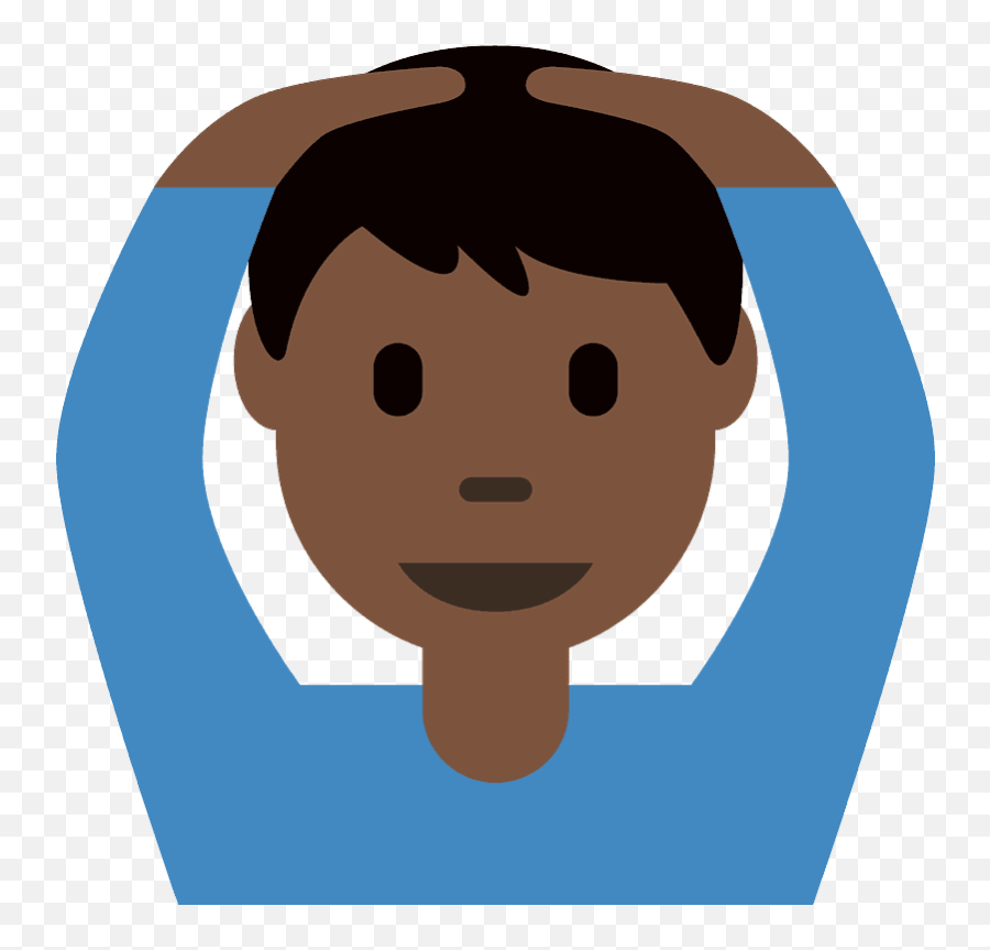 Man Gesturing Ok Emoji Clipart Free Download Transparent - Hände Auf Dem Kopf Clipart,Black Man Shrug Emoji
