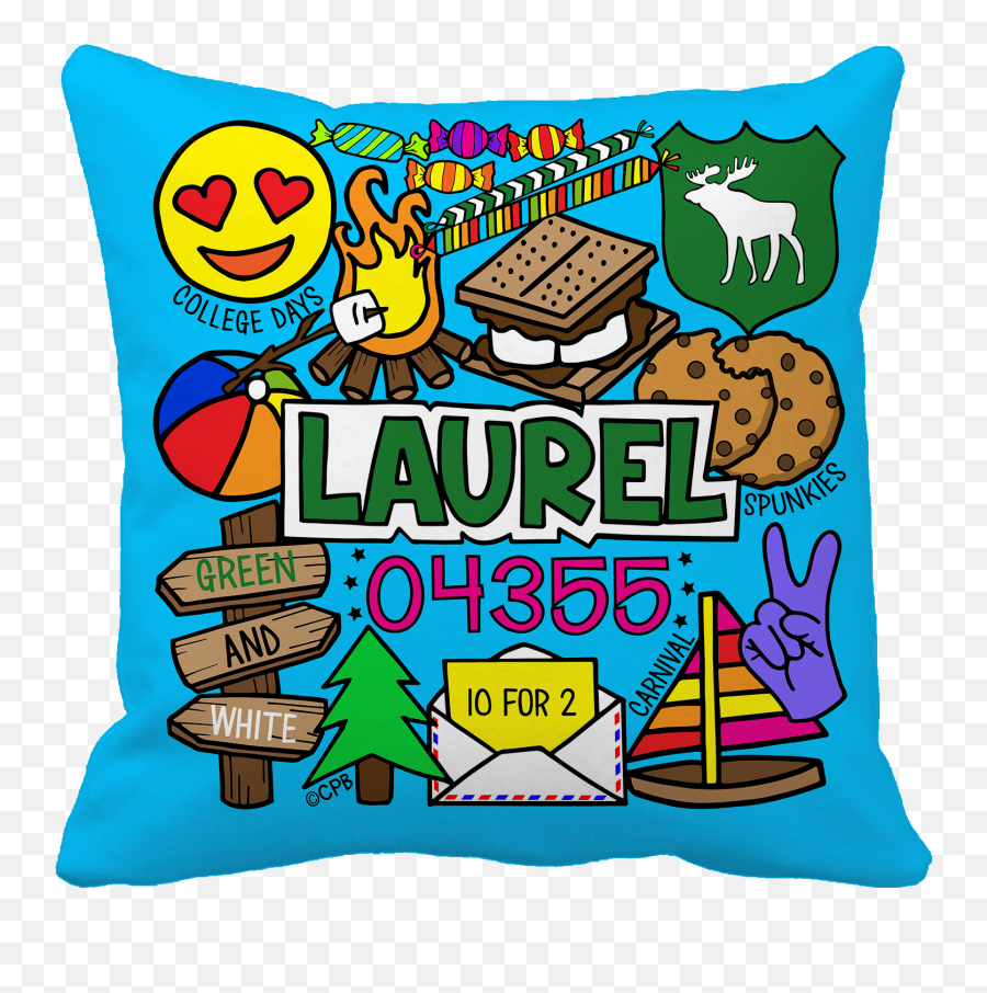 Camp Collage Pillows - Kenwood Camp Stickers Emoji,Carnival Emoji 2