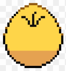 Pixilart - Pixel Radiation Sign Emoji,Egg Emoticon