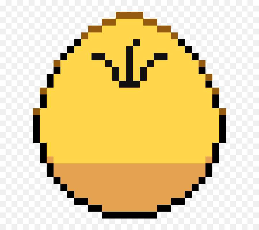 Pixilart - Pixel Radiation Sign Emoji,Egg Emoticon