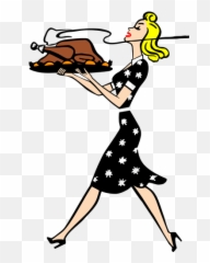 Housewife With Turkey - Thanksgiving Clip Art Emoji,Turkey Leg Emoji