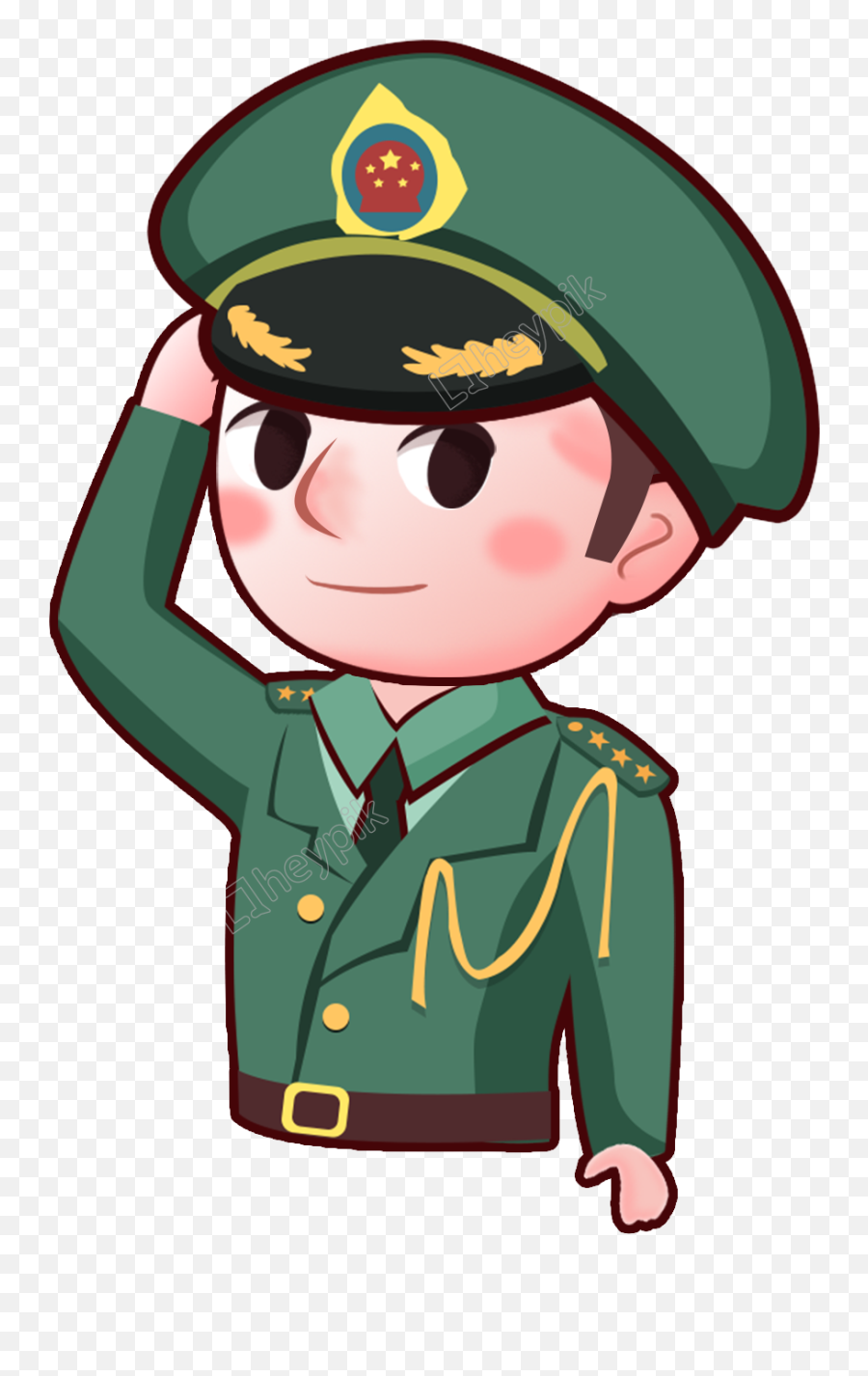 Pin - Soldier Salute Cartoon Png Emoji,Military Emoji