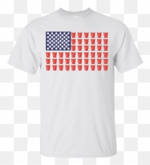 Red Solo Cup American Flag Tee Shirt - Red Silo Cup Clothing Emoji,Flag And Rocket Ship Emoji