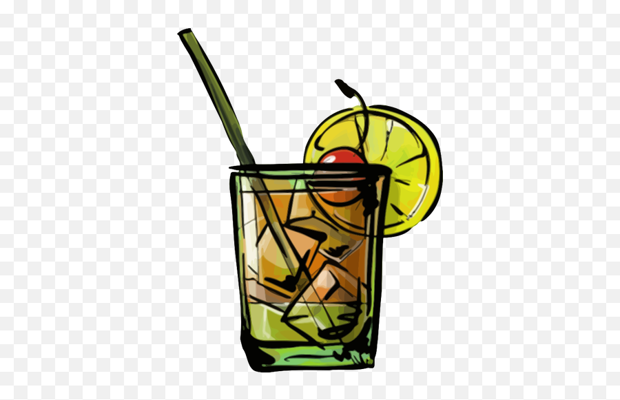 Whiskey Sour Cocktail - Clipart Of Whiskey Drink Emoji,Martini Glass And Party Emoji