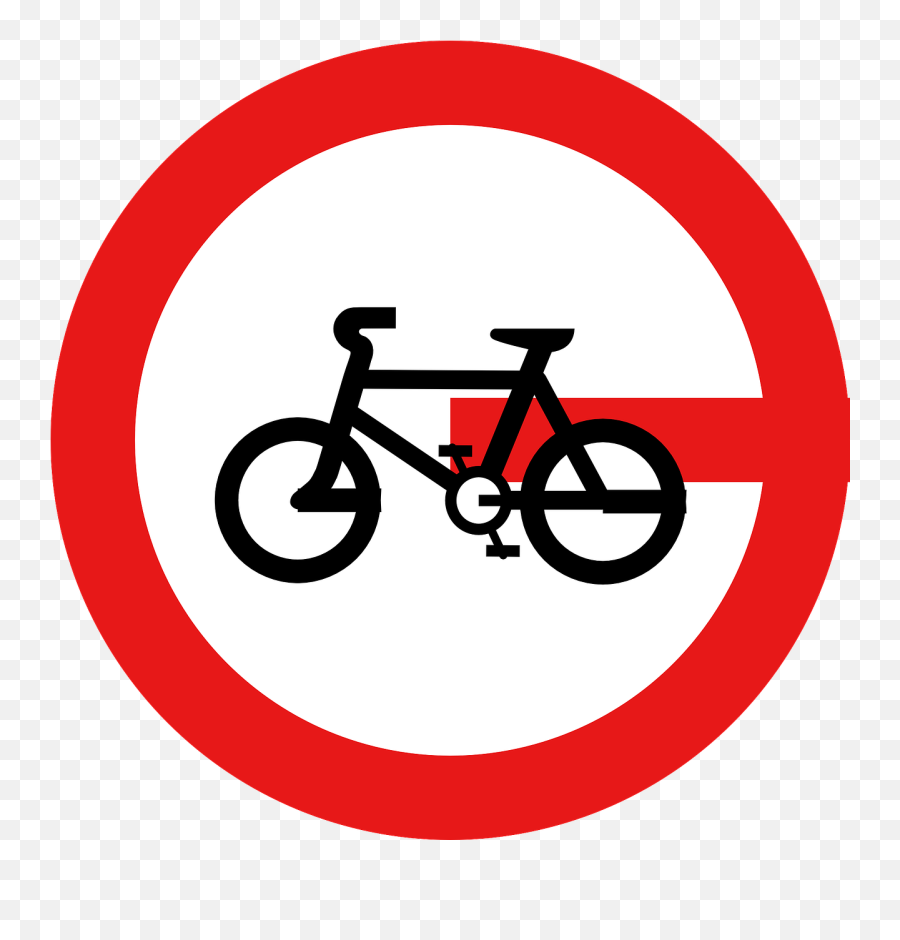 Signs Cycle Bicycle Cycling Traffic - Cycle Route Ahead Sign Emoji,Bike And Flag Emoji