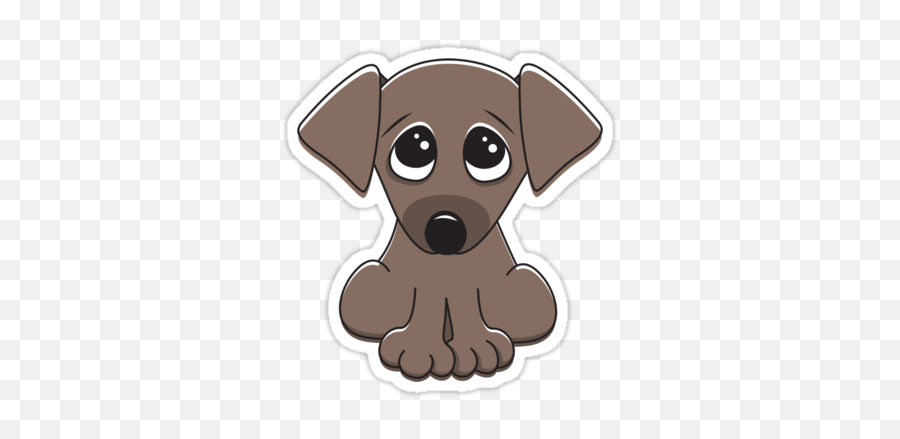 Cute Cartoon Dog With Big Begging Eyes - Animated Puppy Dog Eyes Emoji,Puppy Eyes Emoji
